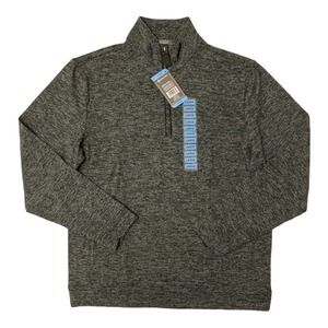 Member's Mark Quarter Zip Pullover Black Heather Small